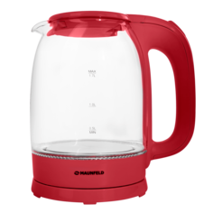 Чайник электрический MAUNFELD MGK-613CH 1.7 л Transparent, Red