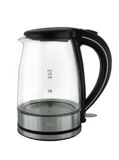Чайник электрический JVC JK-KE1808 1.7 л серебристый, черный