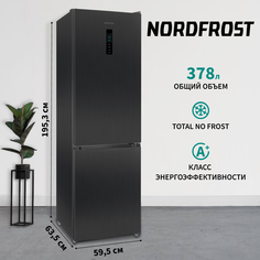 Холодильник NordFrost RFC 390D NFS серый