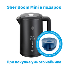 Чайник электрический SLS KET-06 1.5 л черный + Умная колонка SberBoom Mini
