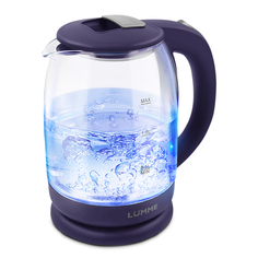 Чайник электрический LUMME LU-142 2 л прозрачный, фиолетовый