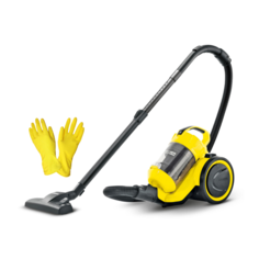 Пылесос Karcher VC 3 Floor желтый + латексные хозяйственные перчатки