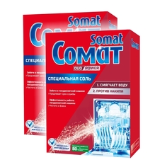 Соль для ПММ Somat, 1,5 кг х 2 шт
