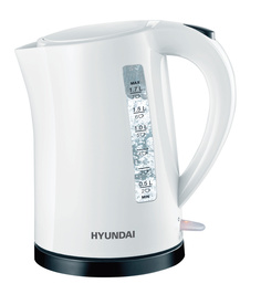 Чайник электрический HYUNDAI HYK-P1409 1.7 л белый, черный
