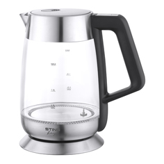 Чайник электрический StingRay ST-KT3002B 2 л прозрачный, серебристый, черный