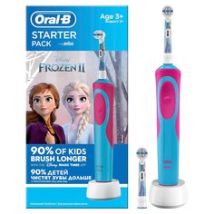 Электрическая зубная щетка Oral-B Vitality Frozen starter D12.523 голубой, розовый