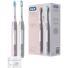 Электрическая зубная щетка Oral-B Pulsonic Slim Luxe 4900 розовая, серебристая