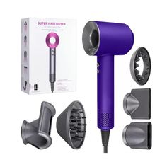 Фен SenCiciMen HD15 EU 1600 Вт серый, фиолетовый