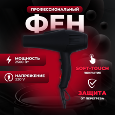 Фен NoBrand BR-200 2500 Вт черный