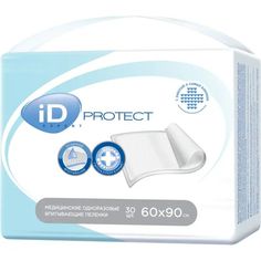 Пеленки iD Protect Expert одноразовые 60х90 см 30 шт.