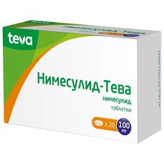 Нимесулид-Тева таблетки 100 мг 20 шт. Teva