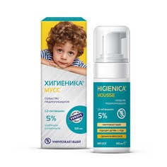 Мусс средство педикулицидное HIGIENICA, флакон 100 мл 3800021151401 Хигиеника