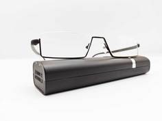 Готовые очки для чтения и дали с UV защитой и футляром +3.25, черный No Brand