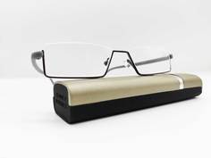 Готовые очки для чтения и дали с UV защитой и футляром +3.00, серый No Brand