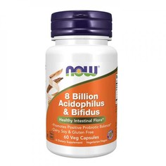 NOW 8 BILLION ACIDOPH/BIFIDUS 60 капсул