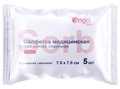 Салфетки медицинская 7,5x7,5,5шт,12 сл. Angel No Brand