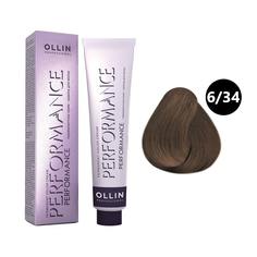 Краска для волос Ollin Professional 6/34 темно-русый золотисто-медный, 60 мл