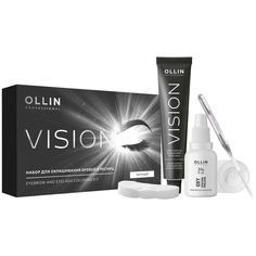 Набор Ollin Professional для окрашивания бровей и ресниц VISION черный 2*20 мл