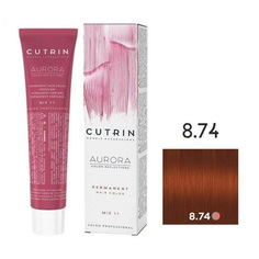 Краска для волос CUTRIN AURORA Permanent Hair Color 8.74 Карамель 60 мл