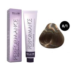 Краска для волос Ollin Professional Permanent Color 8/1 Светло-русый пепельный 60 мл