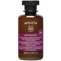 Очищающая пенка для интимной гигиены Apivita с алоэ и прополисом 200мл