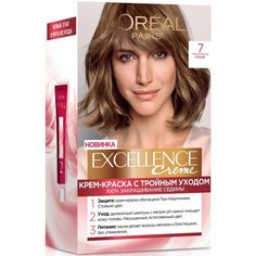 Крем-краска для волос LOreal Paris Excellence, 7 русый, 176 мл