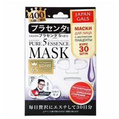 Маска для лица JAPAN GALS Pure 5 Essential с плацентой 30 шт