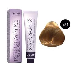 Краска для волос Ollin Professional Permanent Color 9/3 Блондин золотистый 60 мл