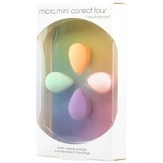 Спонжи BEAUTYBLENDER Micro.mini correct.four, 4 шт