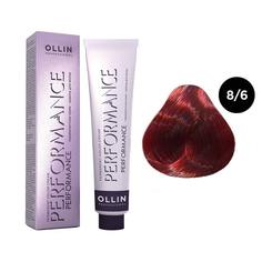 Краска для волос Ollin Professional Permanent Color 8/6 Светло-русый красный 60 мл