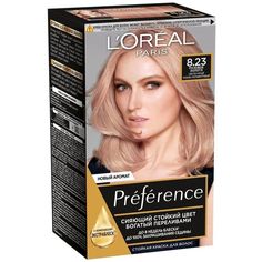 Краска для волос LOreal Paris Preference, 8.23 розовое золото, светло-русый, 174 мл