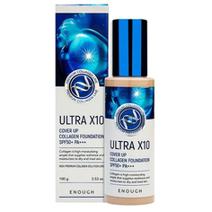Тональный крем ENOUGH ULTRA X10 Cover Up Collagen ЕНФ 31 SPF 50 №13 Светлый бежевый 100 г