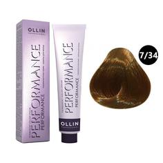 Краска для волос Ollin Professional Ollin Color 7/34 Русый золотисто-медный 60 мл