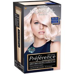 Краска для волос LOreal Paris Preference, 11.21 ультраблонд, перламутровый, 174 мл