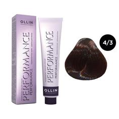 Краска для волос Ollin Professional Ollin Performance 4/3 Шатен Золотистый 60 мл
