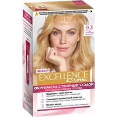 Крем-краска для волос LOreal Paris Excellence, 9.3 очень светло-русый, золотистый, 176 мл