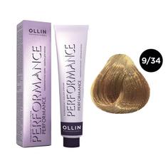 Краска для волос Ollin Professional Permanent Color 9/34 Блондин золотисто-медный 60 мл