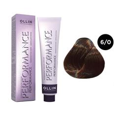 Краска для волос Ollin Professional Ollin Performance 6/0 Темно-русый 60 мл