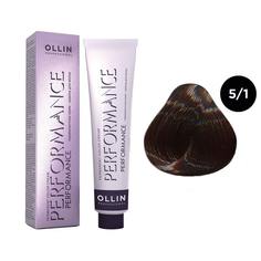 Краска для волос Ollin Professional Performance 5/1 Светлый шатен пепельный 60 мл