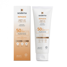 Солнцезащитный флюид для тела СЗФ 50 REPASKIN Light Fluid Body Sunscreen SPF 50 200 мл Ses Derma