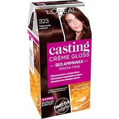Краска-уход для волос LOreal Paris Casting Creme Gloss, 323 чёрный шоколад, , 180 мл