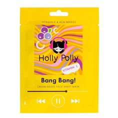 Маска Holly Polly Bang Bang! Тканевая для Лица С и Ягодами Асаи Витаминная, 22г