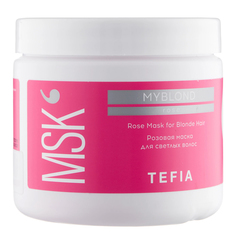 Маска TEFIA розовая для светлых волос Rose Mask for Blonde Hair 500мл, Линия MYBLOND