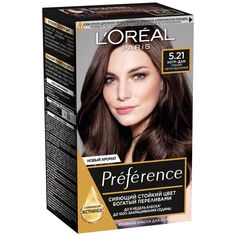 Краска для волос LOreal Paris Preference, 5.21 нотр-дам, глубокий, каштановый, 174 мл