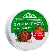 Зубная паста Доктор Кедрова живица с лемонграссом, 35 г