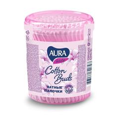 Палочки ватные Aura 100шт в упаковке пластиковый стакан 48 уп