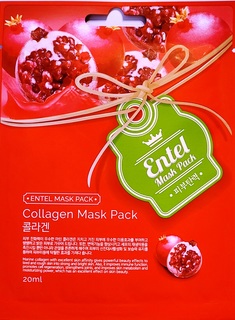 Тканевая маска с гранатом и коллагеном Entel Pomegranate Collagen Mask Pack 20 ml 3шт