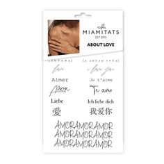 Переводные тату MIAMITATS About Love