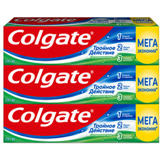 Зубная паста Colgate Тройное действие Натуральная мята для защиты от кариеса 150мл 3шт