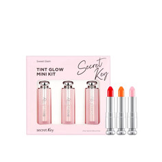 Набор тинтов для губ Secret Key Sweet Glam Tint Glow Mini Kit розовый апельсиновый ягодный